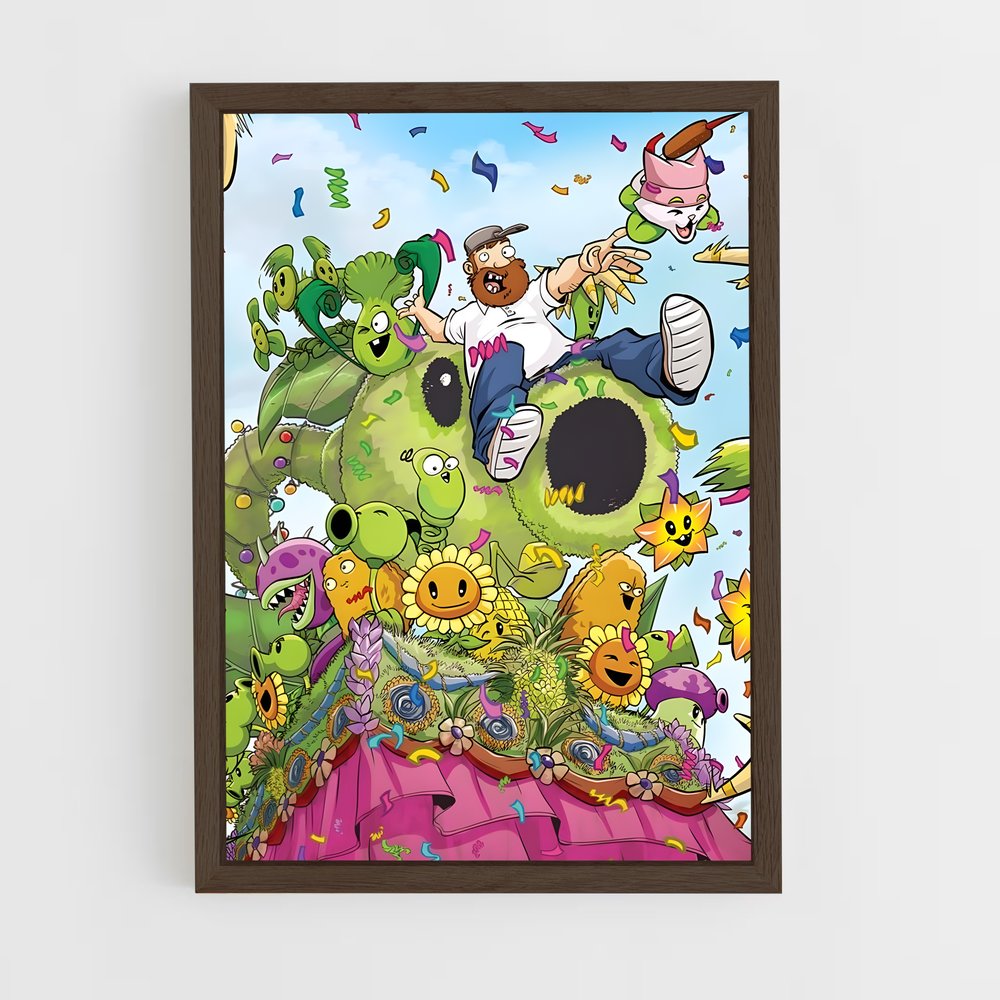 Poster Zombie vs Fleurs – affiche Plants vs zombies (vue 5)